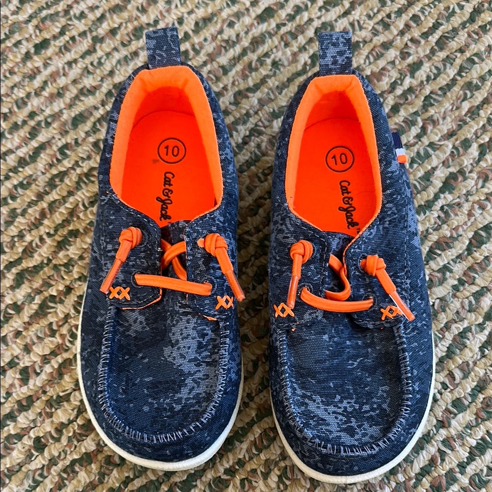 Cat & Jack Kids' Navy and Orange Shoes NWOT